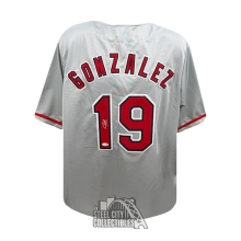 Juan Gonzalez Autographed Texas Custom Gray Baseball Jersey - JSA