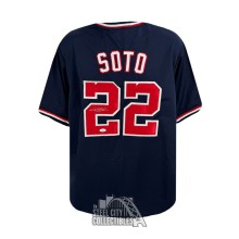 Juan Soto Autographed Washington Custom Navy Baseball Jersey - JSA