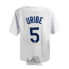 Juan Uribe Autographed Los Angeles Custom White Baseball Jersey - JSA