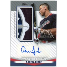 Aaron Judge 2020 Topps Update 2018 All-Star Jumbo Logo Patch Auto #ASJA-AJ 4/5