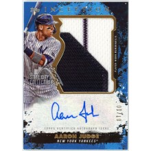 Aaron Judge 2021 Topps Inception Blue Patch Autograph Card #AJP-AJ 7/10