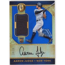 Aaron Judge 2017 Panini Gold Standard Blue Rookie Patch Autograph Card #32 24/25