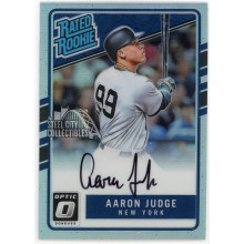 Aaron Judge 2017 Panini Donruss Optic Holo Rated Rookie Autograph Card #RRS-AJ 32/150