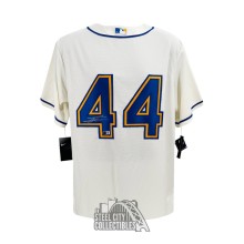 Julio Rodriguez Autographed Seattle Cream Nike Baseball Jersey - BAS