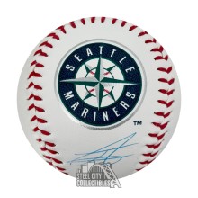 Julio Rodriguez Autographed Seattle Mariners Logo MLB Baseball - BAS