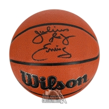 Julius Erving Dr J Autographed Wilson Basketball - JSA