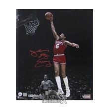 Julius Erving Autographed Philadelphia 16x20 Basketball Photo - BAS (Dunking)