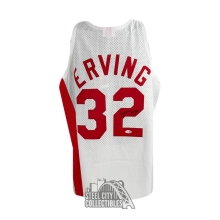 Julius Erving Autographed New York Nets White Mitchell & Ness Basketball Jersey - JSA (L)