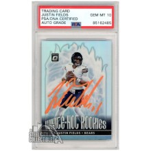 Justin Fields 2021 Panini Optic White Hot Rookies Silver Autograph Rookie Card #WHR-2 PSA/DNA 10 (Orange)