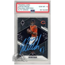 Justin Fields 2021 Panini Phoenix Autograph Rookie Card #108 PSA/DNA 10 (Light Blue)