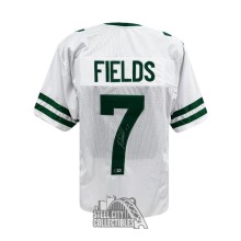 Justin Fields Autographed New York Custom White Football Jersey - BAS