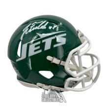 Justin Fields Autographed New York Jets TB 78-89 Mini Football Helmet - BAS