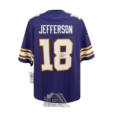Justin Jefferson Autographed Minnesota Vikings Nike Purple Football Jersey - BAS
