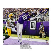 Justin Jefferson Autographed Minnesota Vikings 16x20 Football Photo - BAS (Touchdown)