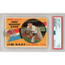 Jim Kaat 1960 Topps Baseball Rookie Star Card #136 PSA 7 (427)