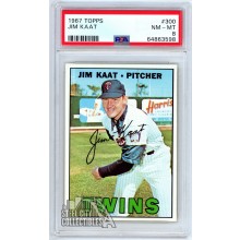 Jim Kaat 1967 Topps Card #300 PSA 8 NM-MT