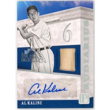Al Kaline 2016 Panini Pantheon Rudiarius Bat Autograph Card #SR-AK 1/1 (Surface Damage)