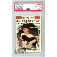 Al Kaline 1961 Topps All Star Card #580 PSA 8 NM-MT