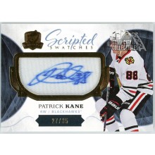 Patrick Kane 2017-18 Upper Deck The Cup Scripted Swatches Patch Autograph Card #SW-PK 27/35