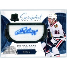 Patrick Kane 2017-18 Upper Deck The Cup Scripted Swatches Patch Auto Card 03/35