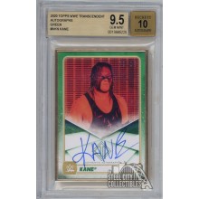Kane 2020 Topps Transcendent WWE Green Autograph Card #A-KN 09/15 BGS 9.5