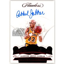 Kareem Abdul-Jabbar 2017-18 Panini Flawless Ruby Autograph Card #FA-KAJ 11/15