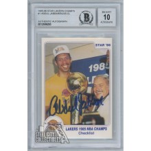 Kareem Abdul-Jabbar 1985-86 Star Autograph Card #1 BAS 10