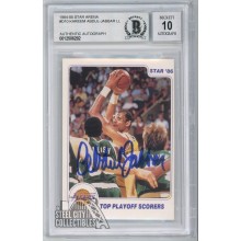 Kareem Abdul-Jabbar 1984-85 Star Arena Autograph Card #D10 BAS 10