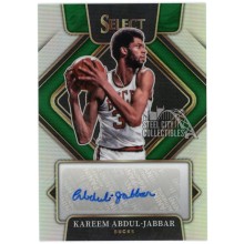Kareem Abdul-Jabbar 2021-22 Panini Select Silver Prizm Auto Card #SG-KAJ 040/249