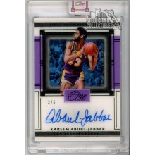 Kareem Abdul-Jabbar 2020-21 Panini One And One First-Team Green Auto Card 3/5