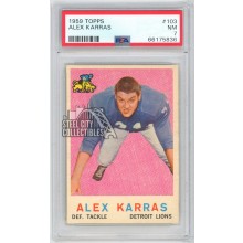 Alex Karras 1959 Topps Card #103 PSA 7 NM