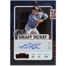 Jarred Kelenic 2021 Panini Contenders Prospect Draft Ticket Red Autograph Card #PT-JK 56/75