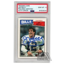 Jim Kelly 1987 Topps Autograph Rookie Card #362 PSA/DNA 10 (Blue)