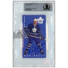 Red Kelly 1994-95 Parkhurst Tall Boys Autograph Card #127 BAS (Minor Cracks)