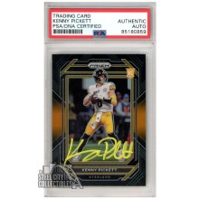Kenny Pickett 2022 Panini Chronicles Prizm Black Orange Autograph Rookie Card /75 #PB-6 PSA/DNA (Yellow)
