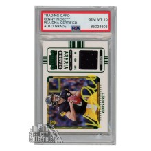 Kenny Pickett 2022 Panini Contenders Green Season Ticket Autograph Jersey Card #RSV-KPI PSA/DNA 10 (Yellow)