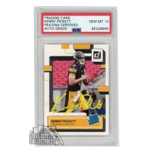 Kenny Pickett 2022 Panini Donruss Football Autograph Rookie Card #301 PSA/DNA 10 (Yellow)