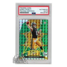 Kenny Pickett 2022 Panini Mosaic Green Autograph Rookie Card #301 PSA/DNA (Yellow)