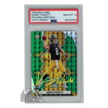 Kenny Pickett 2022 Panini Mosaic Green NFL Debut Autograph Rookie Card #270 PSA/DNA 10 (Yellow)