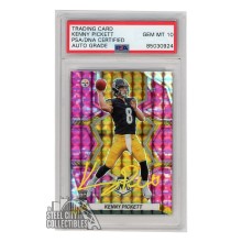 Kenny Pickett 2022 Panini Mosaic Camo Pink NFL Debut Autograph Rookie Card #270 PSA/DNA 10 (Yellow)