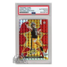 Kenny Pickett 2022 Panini Mosaic Red Autograph Rookie Card #301 PSA/DNA (Yellow)