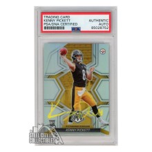 Kenny Pickett 2022 Panini Mosaic Silver Autograph Rookie Card #301 PSA/DNA (Yellow)