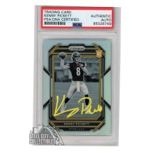Kenny Pickett 2022 Panini Prizm Black & White Variation Silver Autograph Rookie Card #301 PSA/DNA (Yellow)