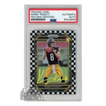 Kenny Pickett 2022 Panini Prizm Checkerboard Autograph Rookie Card #301 PSA/DNA (Yellow)