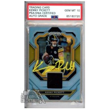 Kenny Pickett 2022 Panini Prizm Premier Jersey Autograph Rookie Card #PJ-KP PSA/DNA 10 (Yellow)