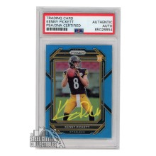 Kenny Pickett 2022 Panini Prizm Light Blue Autograph Rookie Card #301 PSA/DNA (Yellow)