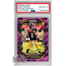 Kenny Pickett 2022 Panini Prizm Purple Ice Autograph Rookie Card /225 #301 PSA/DNA 10 (Yellow)