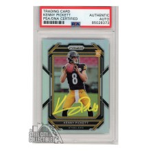Kenny Pickett 2022 Panini Prizm Silver Autograph Rookie Card #301 PSA/DNA (Yellow)