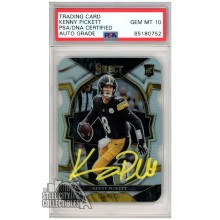 Kenny Pickett 2022 Panini Select Concourse Silver Die Cut Autograph Rookie Card #64 PSA/DNA 10 (Yellow)
