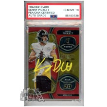 Kenny Pickett 2022 Panini Select Draft Selections Red Autograph Rookie Jersey Card #DS-1 PSA/DNA 10 (Yellow)